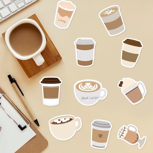 Xqumoi 30 Pack Coffee Cup Sticky Notes - Funny Self Sticky Notepads Writing Memo Pads for Coffee Lover Office School Supplies Student Kids Gift Class Reward Birthday Party Favors Goodies Bag Fillers - style: Coffee Cup (Style 2)