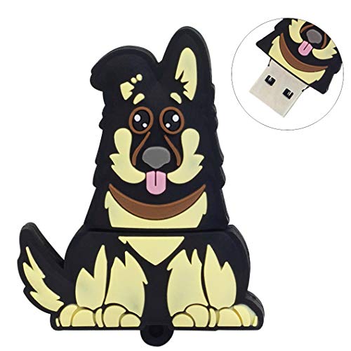 Cute USB Flash Drive 32GB Cartoon Dog Pendrive Memory Thumb Stick USB2.0 Animal Jump Drive Character Data Storage Gift USB Disk Pendrive with Key Chain - color: Dog, size: 32GB