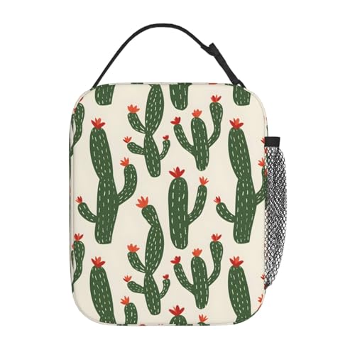 Insulated Lunch Box for Kids Boys Girls, Reusable Lunch Bag for School, Office, Work, Picnic, Travel, Desert Cactus Lunch Box - color: lunch box 93