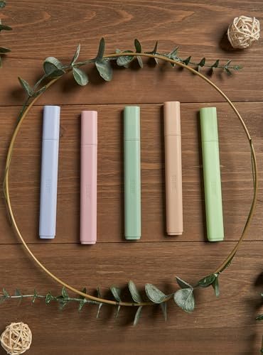 BLIEVE Bible Highlighters No Bleed Through, Chisel Tip, 5 Pack - color: EARTHY