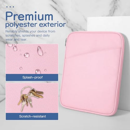 Dadanism 9-11 Inch Tablet Sleeve Bag Carrying Case, Flowers Pink | Fits iPad (A16) 11th Gen 11", iPad 10th Gen 10.9" Air 5/4, iPad Air M4/Pro 11", iPad 9/8/7th 10.2", Galaxy Tab A11+ Plus 11" - color: Flowers Pink, size: 9-11 inch