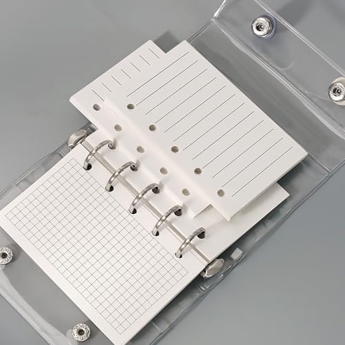 Mini Binder Paper Refill Loose Leaf Paper 40 Sheets Filler Paper M5 Mini Journal Planer Inserts Memo Refills for 5 Ring Binder Notebook 2 Pack - color: Blank Paper