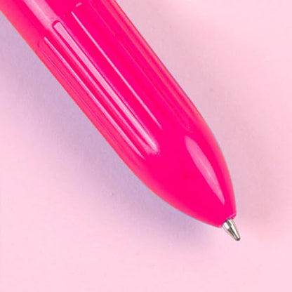 HeTaoCat 3-Pack 10-in-1 Retractable Ballpoint Pen, 0.5mm (Red) - color: Red