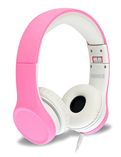 Children Kids Children's Volume Limited Headphones for Kids Foldable (Pink) - color: Pink