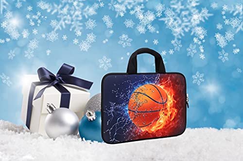 11" 11.6" 12" 12.1" 12.5" inch Laptop Carrying Bag Chromebook Case Notebook Ultrabook Bag Tablet Cover Neoprene Sleeve Fit Apple MacBook Air Samsung Google Acer HP DELL Lenovo Asus(Basketball Fire) - color: Basketball Fire