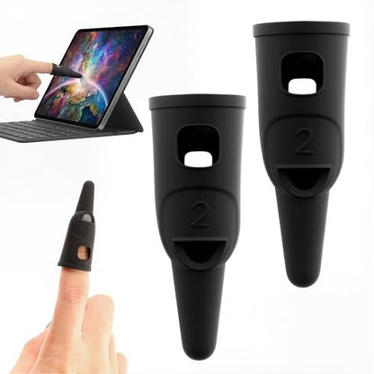 2Pcs Finger Stylus Pen for Touchscreen - High Precision Sensitivity Silicone, Capacitive Stylus Suitable for iPad/iPhone/Android Phones Tablets All Touch Screens Adults