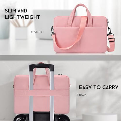 14 Inch Laptop Case Sleeve for HP Chromebook14/ Stream, Lenovo IdeaPad Flex 5, MacBook Air 15.3 M5, 13.5 Inch Surface Laptop 7/6 Carrying Bag, Pink - color: Pink, size: 13.3-15 Inch
