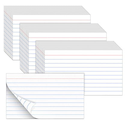BIGNC Index Cards 3x5, 320 Pack Ruled Flash Cards, Note Cards 3x5 Lined, Flash Cards for Studying Note Taking and To Do List Double Side Lined, White