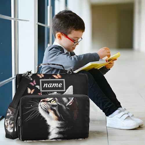 Kcldeci Zipper Binder Organizer 1.5inch 3 ring binder Bag for School and Office Expanding File Folder - color: F1