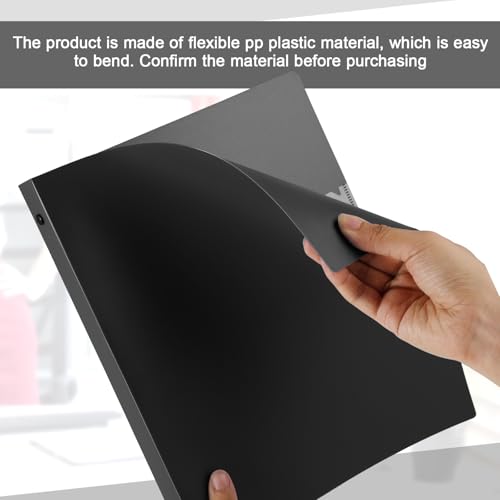 Henoyso 36 Pcs Black 1.5 Inch 3 Ring Plastic Binder Bulk, 1 1/2 Inch Soft Flexible Binders Three Round Rings Fit 8.5x11 Papers for School Office Home File Organization Supplies - color: Black
