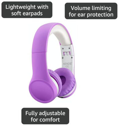 Nenos Purple Kids Headphones - Limited Volume Children's Headphones for Toddlers - color: PurplePurple