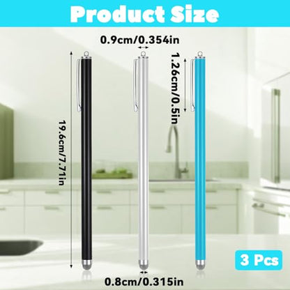 JIEYAO 3 Pcs Stylus Pens for Touch Screens, Universal Stylus Pen | High Sensitivity Touchscreen Pen, Large Stylus Pen, Compatible with Phone Tablets
