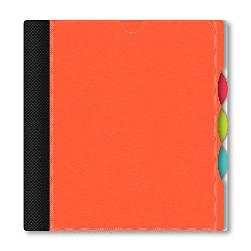 iScholar IQ+ 3-Subject Poly Cover Wirebound Notebook, College Ruled, 11 x 8.5 Inch, 150 Sheets, Orange (59904-OR) - color: Orange, size: 3 Subject, style: College Ruled