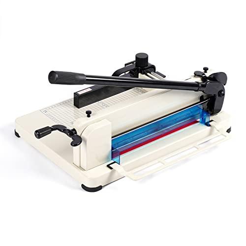 Heavy Duty Paper Cutter,12 inch Guillotine Paper Cutter,Guillotine Paper Cutters and Trimmers Cards Leather with Metal Base for Office Home School (White, a4) - color: White, size: a4