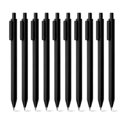 Kaco PURE Gel Pens Black Ink 0.7 mm Medium Point, 10 Pieces Set, Original Design, Quick Drying Aesthetic Note Taking Pens Office Supplies Cute Stationery (10 Black) - color: 0.7mm 10 PCS Black