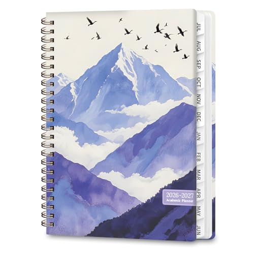 Planner 2026-2027, Weekly and Monthly Academic Year Calendar Planner, July 2026 - June 2027, Daily Agenda Book for Office School Supplies, A5(6.3'' x 8.5'') - color: 2607-Mountain Flight, size: 6.3"x8.5"(Jul 2026-Jun 2027)
