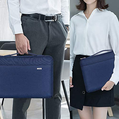 LANDICI 360°Laptop Sleeve Case 14 15 Inch Compatible with MacBook Air 15 M2/M3/M4 2022-2025, MacBook Pro 15, Hp chromebook 14, Waterproof Computer Bag Cover with Handle, Blue - color: Blue, size: 14-15 inch