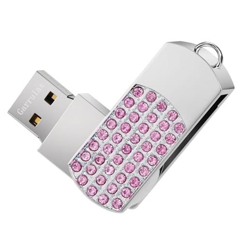 USB Flash Drive, 16GB/32GB/64GB/128GB USB2.0 Rotatable Memory Stick Date Storage Pendrive Thumb Drives U Disk(32GB,Pink) - color: Pink, size: 32GB