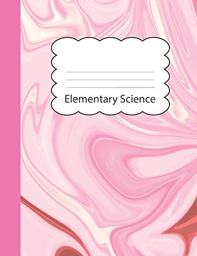 Elementary Science: Cute Large Blank Primary Handwriting Learn to Write Practice Paper for Girls | Creative Pink Marble Paperback Cover Cover | Dotted ... Learning | Use Imagination to Create Tales