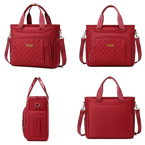 AIJIEKE Large Insulated Lunch Bag for Women, Work Lunch Box Tote, Red | Leakproof, durable multi-compartment cooler. Reusable with shoulder strap. Perfect for travel meal prep, picnic, beach - color: Red
