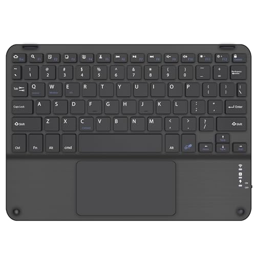 BoxWave Keyboard Compatible with TCL NXTPAPER 11 Plus (11.5 in) - SlimKeys Bluetooth Keyboard with Trackpad, Portable Slim TouchPad - Jet Black