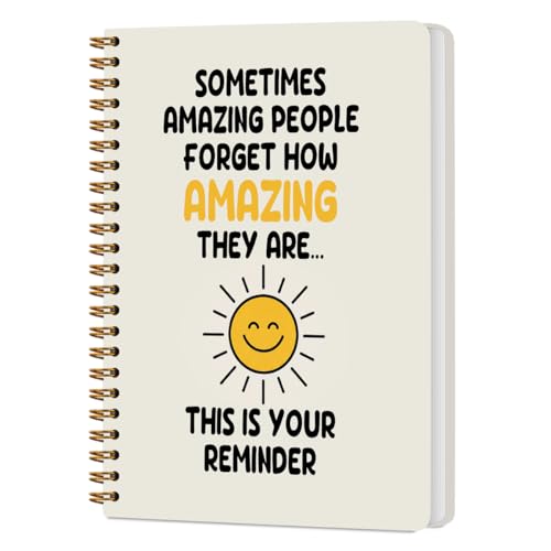 Appreciation Gifts Spiral Notebook, Farewell Gifts for Coworkers Journal | Coworker Leaving Gift Journals for Writing, Sometimes Amazing People Forget Notebooks for Note Taking, 5.8x8.3 Inch - color: Positive Quote