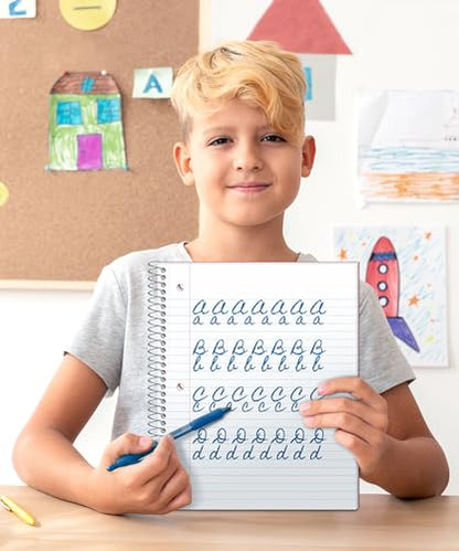 Dunwell 1 Subject Spiral Notebook (Red), Plastic Cover, 100 Sheets (200 Pages) 8x10.5 Paper, Wide Ruled for Easy Writing, 3-Hole Punched Perforated Pages, Poly Pocket Dividers - color: Red