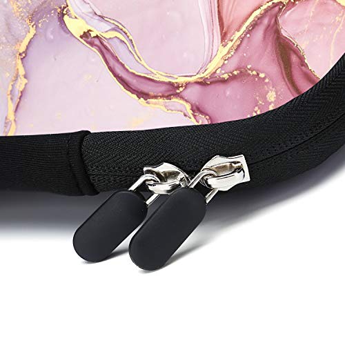 11.6" 12.2 inches Laptop Sleeve Chromebook Case Notebook Sleeves Neoprene Handle Bag for Men Women, Two Pockets Fit Apple MacBook Air Samsung Acer HP(Pink Marble) - color: Pink marble