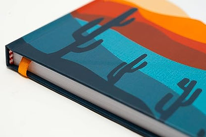 Beatrix & Luca College Ruled Notebook - A5 Journal – Lay Flat with Bookmark and Elastic Band - 160-Pages – 100 GSM Paper - Composition or Diary – Lined Pages - color: desert landscape 1