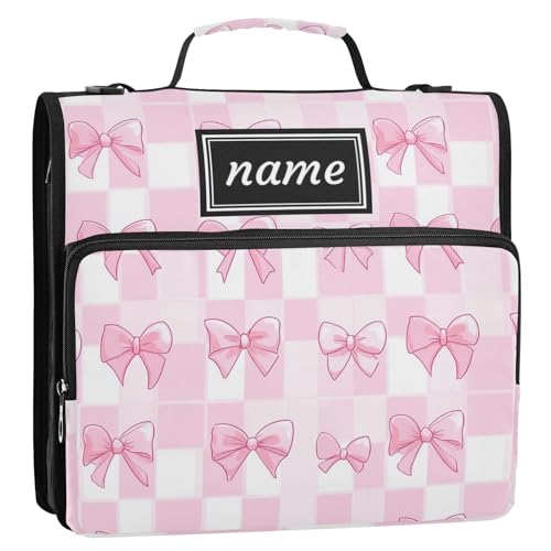 Kcldeci Zipper Binder Organizer 1.5inch 3 ring binder Bag for School and Office Expanding File Folder - color: F21
