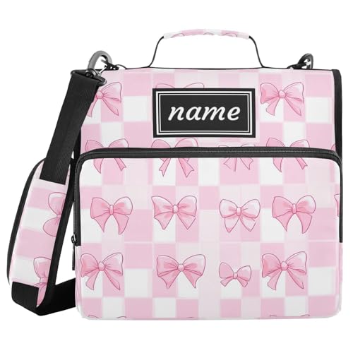 Kcldeci Zipper Binder Organizer 1.5inch 3 ring binder Bag for School and Office Expanding File Folder - color: F21