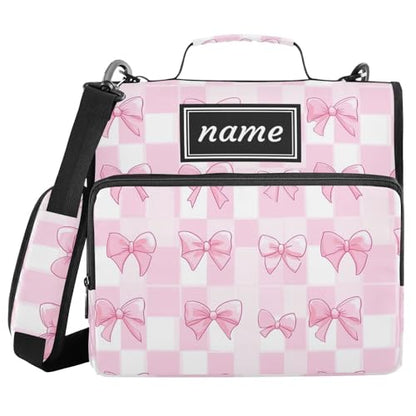 Kcldeci Zipper Binder Organizer 1.5inch 3 ring binder Bag for School and Office Expanding File Folder - color: F21
