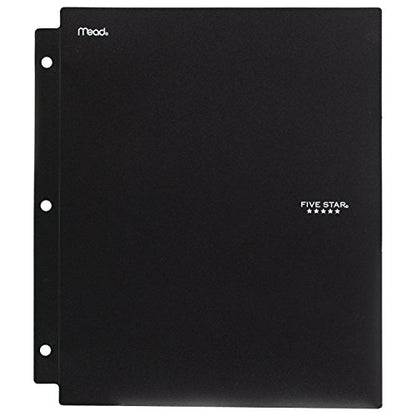 Five Star 2 Pocket Folders with Prong Fasteners, Folder with Pockets, Plastic, Color Selected For You, 1 Count (34084)