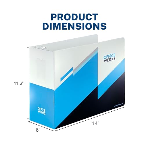 Performore 6 Inch Locking Angle D-Ring Binder Heavy Duty Poly Binder with Printed Design, Secure Locking 3 Rings, Spine Label Holder, Non-Customizable Cover, Holds 8.5" x 11" Paper, 1 Pack