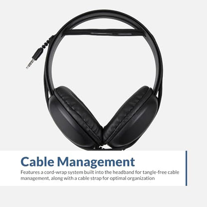 Cyber Acoustics Lightweight 3.5mm Headphones (ACM-4004-5) - Great for use with Cell Phones,Tablets, Laptops, PCs, Macs - 5 Pack - size: 5 Pack