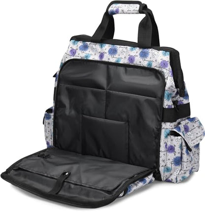 Nurse Mates Ultimate Nursing Bag | Multiple Compartments | Interior Laptop Compartment | Durable Zippers | Mantra Moods | Multi Compartments