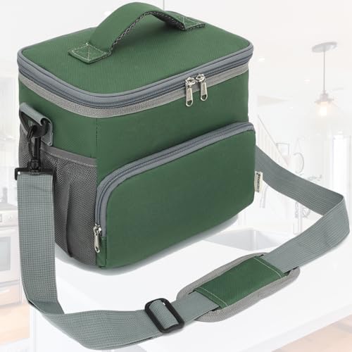 Insulated Lunch Bag for Adult/Women/Men, Reusable Large Lunch Box Cooler Soft Leakproof Tote, Thermal Meal Prep Lunch Pail with Adjustable Shoulder Strap for Picnic/Travel/Office,Army Green - color: Army Green