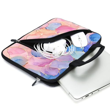 Laptop Sleeve - 11.6-12.2 inches Chromebook, Ultrabook & Tablet Case with Neoprene Handle & Two Pockets (Leaf) - color: leaf