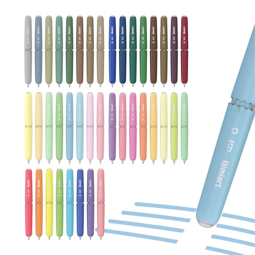 Erasable Gel Pens, Fine Point 0.6 mm Twist Retractable, Cute Egg Shaped Ink Pens with Built-in Eraser, 45 Pack Colored Pen Set for Journaling, Drawing, Writing, Planner - color: 45 Colors Pens：Multicolor