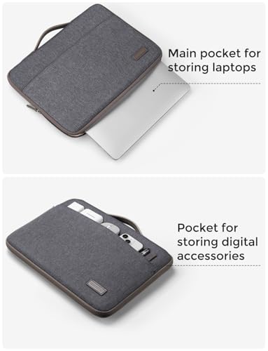 DOMISO 17.3 inch Laptop Case Sleeve Protective Cover Compatible with 17.3 inch HP Pavilion Envy 17/Lenovo IdeaPad/Acer/ASUS/Dell/Alienware/LG Gram,Water Resistant Computer Bag with Handle,Dark Grey - color: Dark Grey, size: 17"