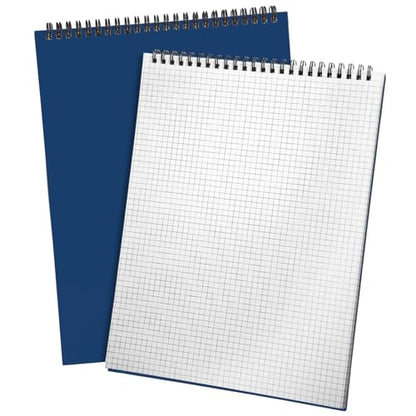 Engrowtic 2 Pack Top Spiral Graph Paper Notebooks 8.7 X11.4 Inch A4 Grid Paper Notepad 70 Sheet Memo Steno Pad for Engineering Writing Sketching Drawing School Office Supplies (Dark Blue) - color: Dark Blue