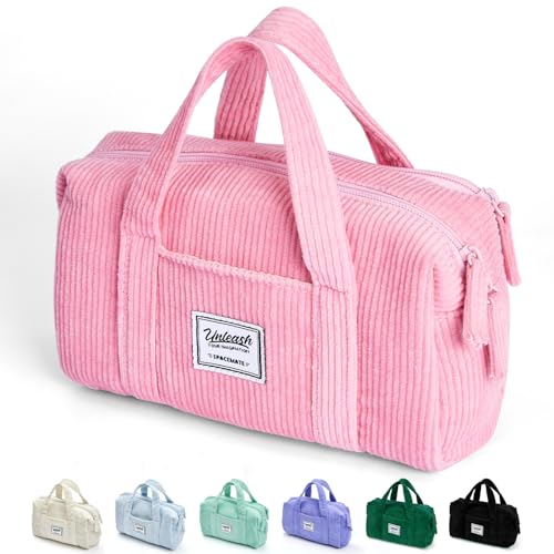 SPACEMATE Pencil Case Pouch Box Bag School Supplies Girls Boys Kids, Cute Preppy Stuff Large Big Capacity Aesthetic Pen Organizer, Back to College Stationary, Light Pink, Corduroy Style, 1800ml - color: Light Pink