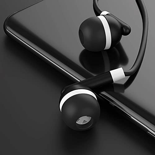 Maeline Bulk Earbuds with 3.5 mm Headphone Plug - 10 Pack Wholesale Bundle - Black - color: Black, size: 10 Pack
