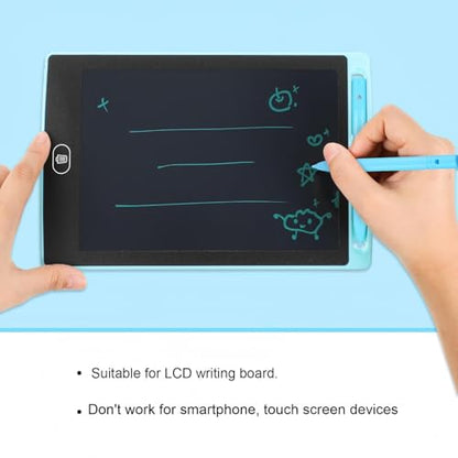 Flutesan 4.5 Inch LCD Writing Tablet Pen Replacement 4 Pcs Kids Stylus Pen for Drawing Tablet Doodle Pad with 4 Hanging Rope(Light Blue) - color: Blue