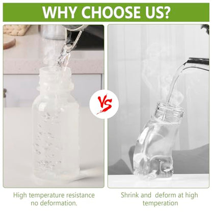 zmybcpack 24 Pack 100ml Plastic Juice Bottles With Caps Dishwasher Safe | Plastic Shot Bottles Heat-Resistant, Reusable Bulk Beverage Containers with Lids for Juice - size: 3.3oz 24pack