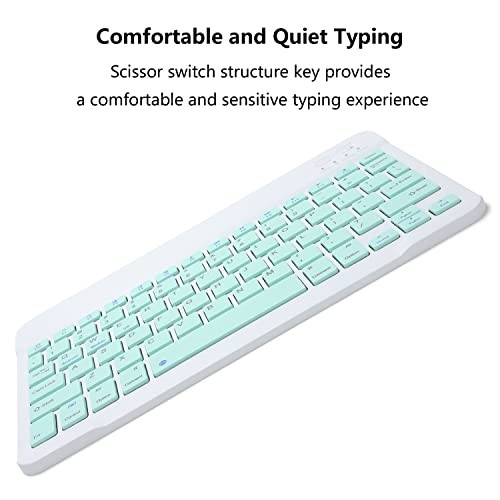 Rechargeable Bluetooth Keyboard and Mouse Combo for iPad, Ultra-Slim Portable Wireless Mouse Keyboard for iPad Pro Air Mini iPhone Samsung Tablet Cell Phone Android, iPadOS/iOS 13 and Above (Green) - color: Green