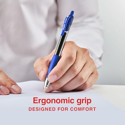 STAPLES Retractable Gel Pens, Fine Point 0.7mm, Blue Ink, 5 Pack – ProGel Quick‑Dry Pens for Notes & Everyday Writing - color: Blue, size: 5 Pack, style: Fine Point