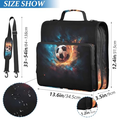 3 Ring Zipper Binder with Shoulder Strap Black Skulls Cats Gothic Style Binder Bag - color: Multicolored 07