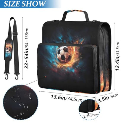 3 Ring Zipper Binder with Shoulder Strap Black Skulls Cats Gothic Style Binder Bag - color: Multicolored 07
