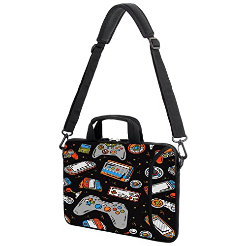 13.3" Laptop Bag Adjustable Shoulder Strap with Handle Accessory Pocket fits 11.6" 12" 12.1" 13" 13.3" Laptops (Games) - color: Games